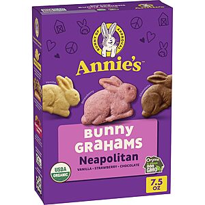 7.5-Oz Annie's Organic Neapolitan Bunny Grahams Snacks $1.80 w/ S&S + Free Shipping w/ Prime or on orders over $35
