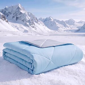 Popfavor Cooling Comforter King Size - Double-Sided Q-MAX 0.45+ $21.59