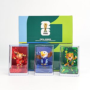 3-Pack Sanyetral FIFA 2026 World Cup Official Mascot Figurine Set (Maple, Clutch & Zayu) $24.99 + Free Shipping w/ Prime or on $35+