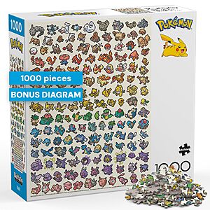 1000-Pc Buffalo Games Pokémon Pixel Rainbow Jigsaw Puzzle $12.97 + Free Shipping w/ Prime or on orders over $35