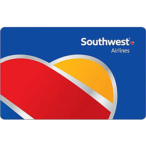 $500: Southwest Airlines $500 Gift Card (Email Delivery) + Bonus $50 Southwest Airlines Gift Card at Newegg.com