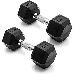 $28.99* | 20-lbs CAP Barbell Coated Dumbbell Weights (Pair) at Amazon