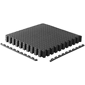 $10.99* | 6-Ct CAP 1/2” EVA Interlocking Foam Tiles (Diamond - Black, 24-sq-ft) at Amazon