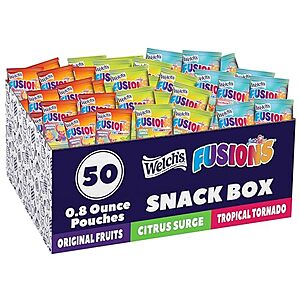[SnS, AC] $8.99* | 50-Pk 0.8-Oz Welch's Juicefuls Fusions Fruit Snacks Variety Box at Amazon