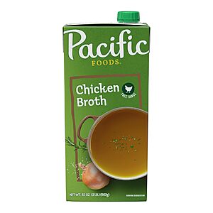 32 Fl Oz Pacific Foods, Broth Chicken Natural Free Range $2.19 + Free S&H w/ Prime or $35+