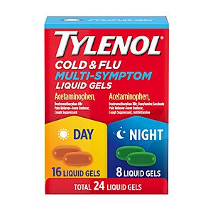 [S&S]24 ct Tylenol Day & Night Cold & Flu Liquid Gels, Combo Pack $4.03 + Free S&H w/ Prime or $35+