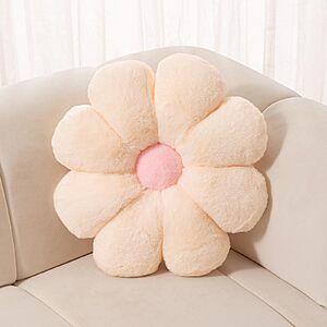17.7" FIONOUT Decorative Daisy Flower Throw Pillow  (Beige, Rosy Red) $9.49 + Free Shipping w/ Prime or on $35+