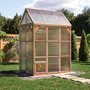 AmeriLux International Home Harvest Greenhouse Multiwall Panel Kit 4-ft L x 3.42-ft W x 6-ft H Clear Greenhouse Kit $499