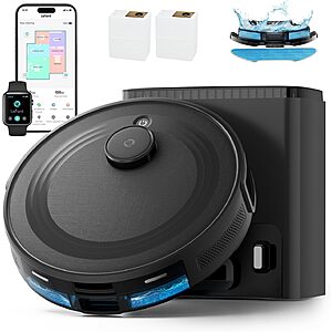 Lefant M2 Plus Robot Vacuum and Mop Combo, 6000Pa Powerful Suction, 75-Days Self-Emptying $120.59