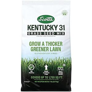 [NEW] $14.99 | Scotts Kentucky 31 Grass Seed Mix, 7 lbs. at Amazon