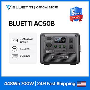 BLUETTI AC50B Portable Power Station 700W 448Wh LiFePO4 Battery $156.40 + Free Shipping
