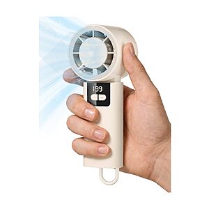 $5.99: Zkidour 200-Speed Portable Handheld Fan 14H Runtime LED Display Almond(5000mAh) at Amazon