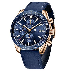 BENYAR Watches for Men Analog Quartz Chronograph Stainless Steel Waterproof Men's Wrist Watches Business Work Sport Casual Classic Dress Watch Elegant Gifts for Men $37.39