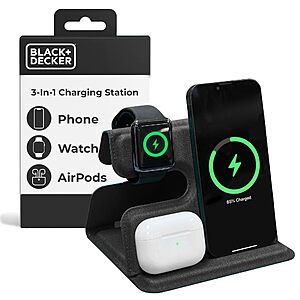Amazon – BLACK+DECKER 3-in-1 Apple Charging Station $23.99 w/ Code