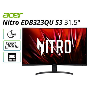 32" Acer Nitro EDB323QU S3 2560x1440 180Hz Gaming Monitor - Certified Refurbished $123.68