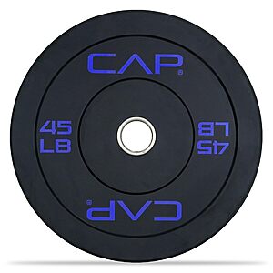cCAP 45lb Economy Olympic Bumper Plate, Single