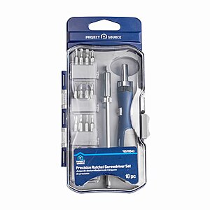 Project Source 18 -Piece 2-in Ratcheting Multi-Bit Replaced Combination Tip Screwdriver Set one_size | 55811 $6.98