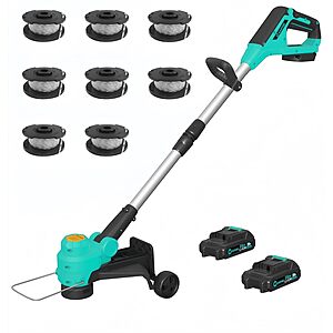 12" Garvee Cordless String Trimmer w/ 2x 2.0Ah Batteries & 8-Pack Spools $33.99 + Free Shipping w/ Prime or on $35+