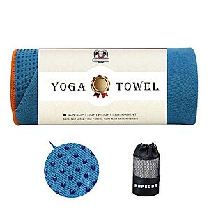 [Prime] HAPBEAR 72" x 24" Non-Slip Microfiber Hot Yoga Towel Mat (Blue or Grey)  $9.89 + Free Shipping