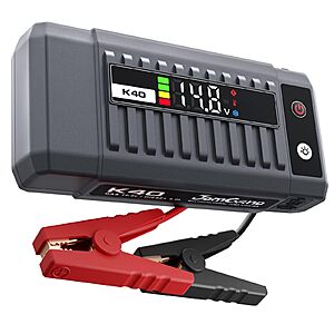 JOMGAND K40 Jump Starter for Up to 10.0L Gas or 9.0L Diesel Engines $49.98