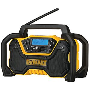 DEWALT 12-volt or 20-volt max Water Resistant Cordless Bluetooth radio bluetooth adapter + 2 Free PowerStack 4ah Batteries $219