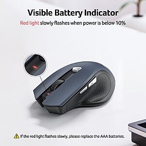 $10 FS PRIME or $35 AMZ Acer Wireless Mouse for Laptop, 2.4GHz Computer Mouse 3 Adjustable 1600 DPI