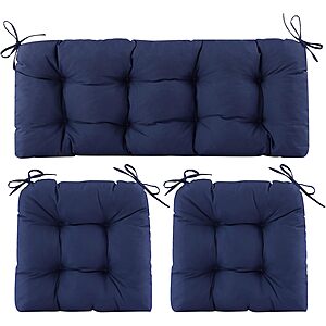 3-Piece Aegisun Outdoor Patio Chair Cushions (Navy Blue) $29.39 + Free Shipping