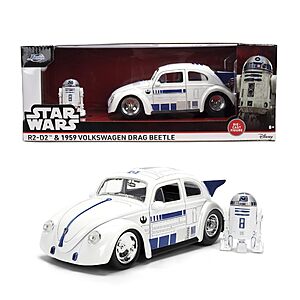 Jada Toys 1959 R2-D2 Volkswagen Drag Beetle 1/24 Diecast Model Car w/ R2-D2 Figure $32.32 + Free Shipping w/ Prime or on $35+
