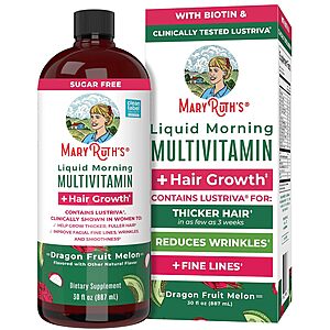 30-Oz MaryRuth's Liquid Multivitamin + Hair Growth Supplement (Dragon Fruit) $33.71 w/ S&S + Free Shipping w/ Prime or on $35+