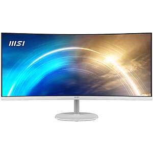 Cert. Refurb: MSI PRO MP341CQW 34" UWQHD 100Hz 4ms Built-in Speaker Curved Monitor $159.99