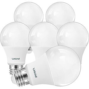6-Count Linkind A19 Dimmable LED Light Bulbs (60W Equivalent, 3000K Warm White, 800 Lumens) $8.99 ($1.50 each) + Free Shipping w/ Prime or on $35+