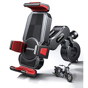 JOYROOM Aluminum Alloy Motorcycle Phone Mount with Vibration Dampener $16 @ Amazon