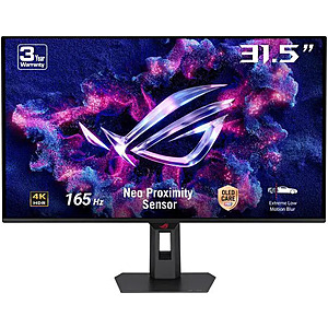 ASUS ROG Strix 32 inch UHD 4K 165Hz OLED Gaming Computer Monitor with Height Adjustable, Swivel & Tilt Stand XG32UCDS $584.99