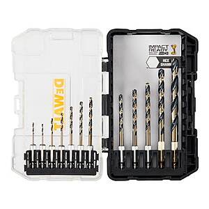 12-Piece DEWALT Impact Ready Black & Gold Metal Drill Bit Set (DWAH1182) $14.98 + Free Shipping