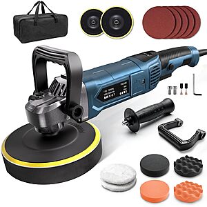 [Prime] 6"/7" OFISPEED 1600W Rotary Car Buffer Polisher w/ 7-Speed Variable Control & Detachable Handle $32.94 + Free Shipping