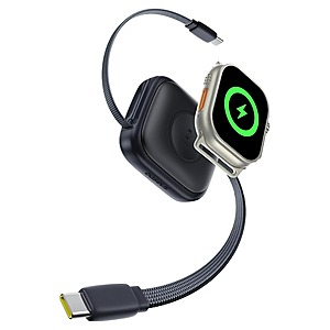 Baseus Retractable USB-C Cable + 2.5W Wireless Charger, 100W 5A Fast Charging $15 + FS w/ Prime or orders $35+