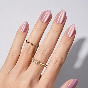32-Count Beetles Cat Eye Short Almond Press-On Nails Kit w/ Nail Glue & Adhesive Tabs (5 Motion Colors) $4.27 w/ S&S + Free Shipping w/ Prime or on $35+