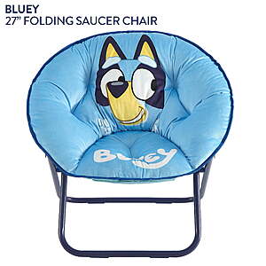 Bluey Kids 27" Saucer Chair $31.98 + Free S&H w/ Walmart+ or on $35+