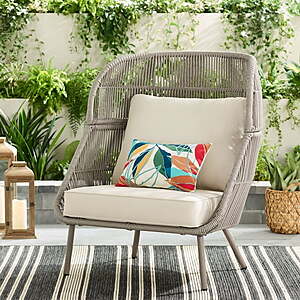 Better Homes & Gardens Tarren High-Back Outdoor Wicker Accent Chair w/ Cushions (Beige) $147 + Free Shipping