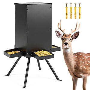 Costway 90lb Gravity Deer Feeder with 4 Feeding Trays and 4-Leg Stand $76 + Free Shipping