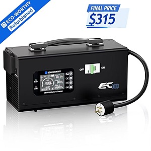 ECO-WORTHY 48V 100A Charger Suitable for 120/240V Generators Fast Charging $315 + Free Shipping