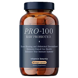 60-Count Vitamin Bounty Pro-100 Probiotics 100 Billion CFU w/ 13 Strains $17.49 + FS w/ Prime or Orders $35+