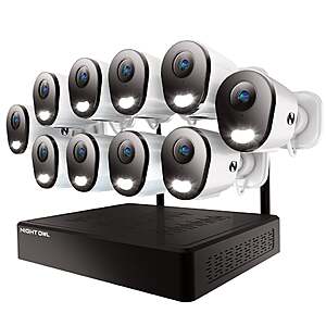 Night Owl 10 Channel, 10 AC Plug-in 4K Camera Wi-Fi 2TB NVR Security Camera System $549.99 free shipping Costco.com