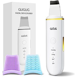 GUGUG 4-Mode Rechargeable Skin Scrubber Spatula Pore Cleaner w/ 2 Silicone Heads (Various) from $8.79 + Free Shipping w/ Prime or on $35+
