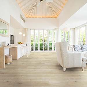 Matrix by Shaw Floors Premium 8MM Thick 7in x 48in 20 MIL Waterproof Luxury Vinyl Plank Flooring (18.81 sq.ft./ctn) $49.99 Tiburon Walnut or Newland Oak Free  Shipping Costco.com