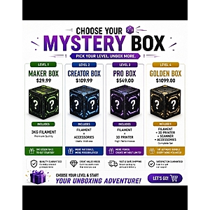 【MYSTERY BOX】Creality 3D Filament/Part/Printer/Scanner LOT