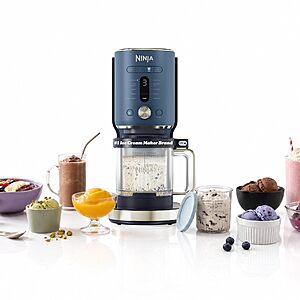 Ninja CREAMi XL 11-in-1 Ice Cream Maker w/ Two 24-Oz Tubs (Navy, NC601) $186.99 + Free Shipping