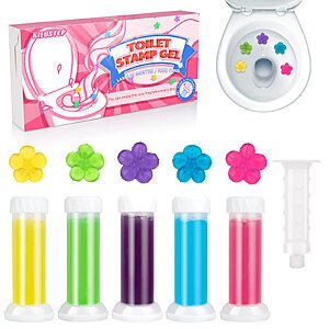 KILOSTEP Toilet Gel, 60 Count 5 Kinds Of Scent Toilet Cleaner Bowl Gel Stamp Kit Air Freshener $8.99
