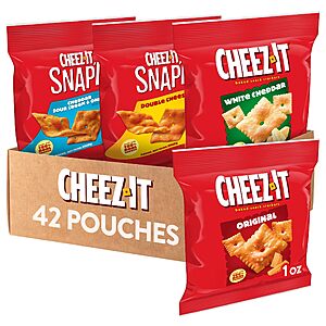 [S&S, AC] $15.74: Cheez-It Cheese Crackers, Baked Snack Crackers, Variety Pack (42 Packs)