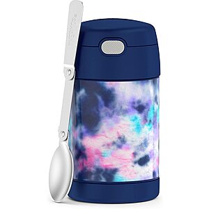 $17.24: Thermos FunTainer Food Jar with Spoon, 16oz, Tie Dye